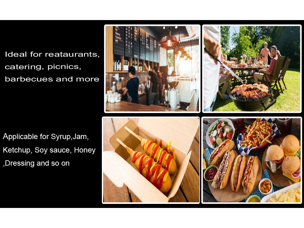 Sticlă cu presare pentru sosuri și condimente – Capacitate mare pentru alimente prăjite