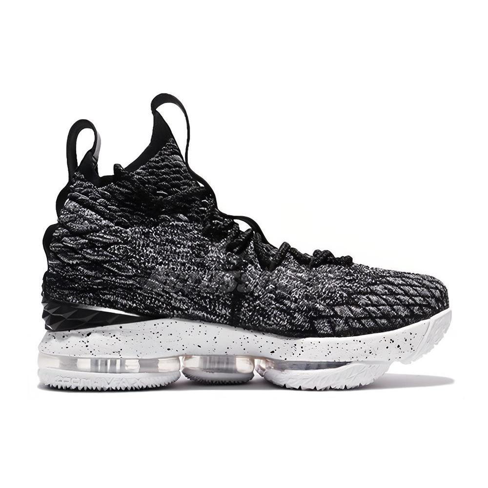 Nike LeBron 15 Grade School 'Ashes' (Unisex) Black / White Kids' Basketball Shoes 922811 002