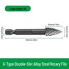 Woodworking Double-Flute Hex Shank Milling Cutter: Engraving, Enlarging Holes, Grooving, Sanding Alloy Steel Rotary File.