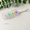 Transparent 4-Key Decompression Keychain with Light and Sound Effects