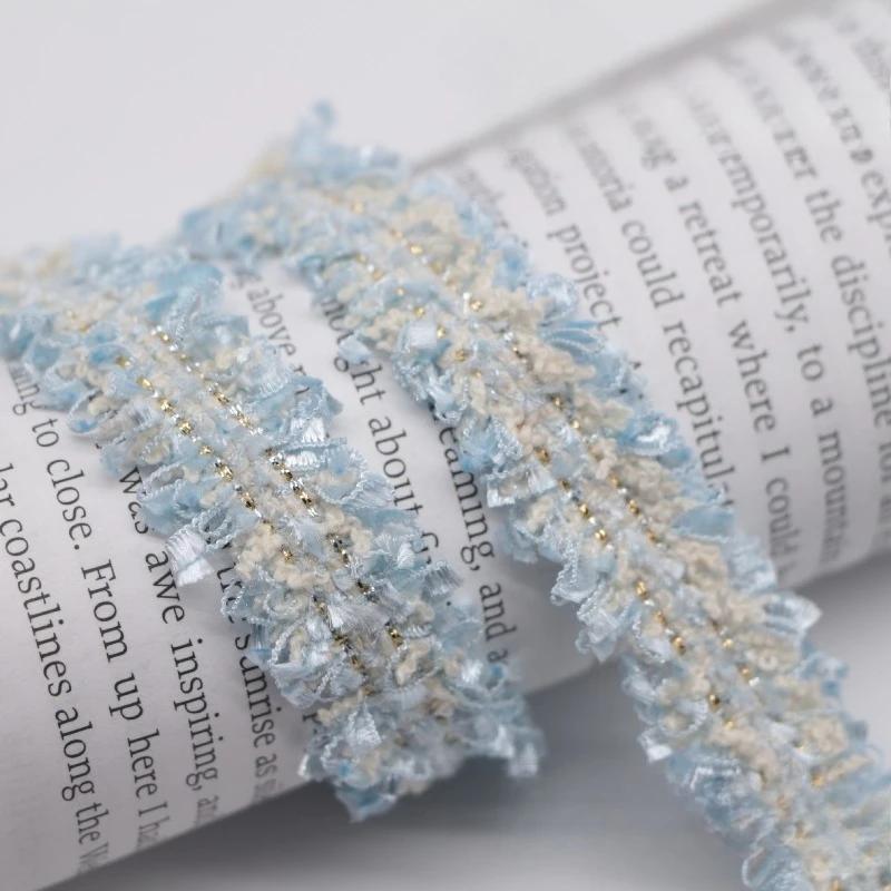 90Yards 1.5cm Vintage Embroidered Lace Ribbon Fabric Sewing Lace Trim Handmade Costume Dress Sewing Trimmings Wedding Decoration