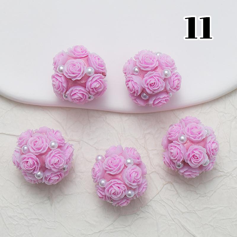 2Cm 10Pcs Charm Rose Polymer Clay Colorful Lover Acrylic Beads for Jewelry Making Diy Necklace Bracelets Earring Accessories New