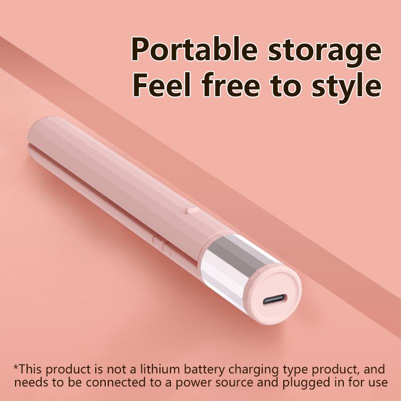 Mini Eisen Lockenstab Haarstyling Werkzeug Tragbarer Wiederaufladbarer Glätteisen Lockenstab Klemmen Typ-C USB Aufladung 180 Temperatur