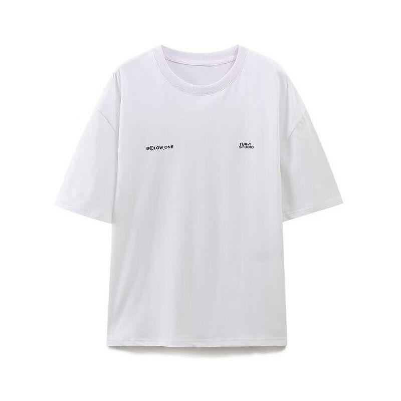 

Модный стиль 2024 Лето Новое поступление Двусторонняя тканевая футболка с принтом букв 0264063 Повседневные шорты женские 0264064 T-shirt L