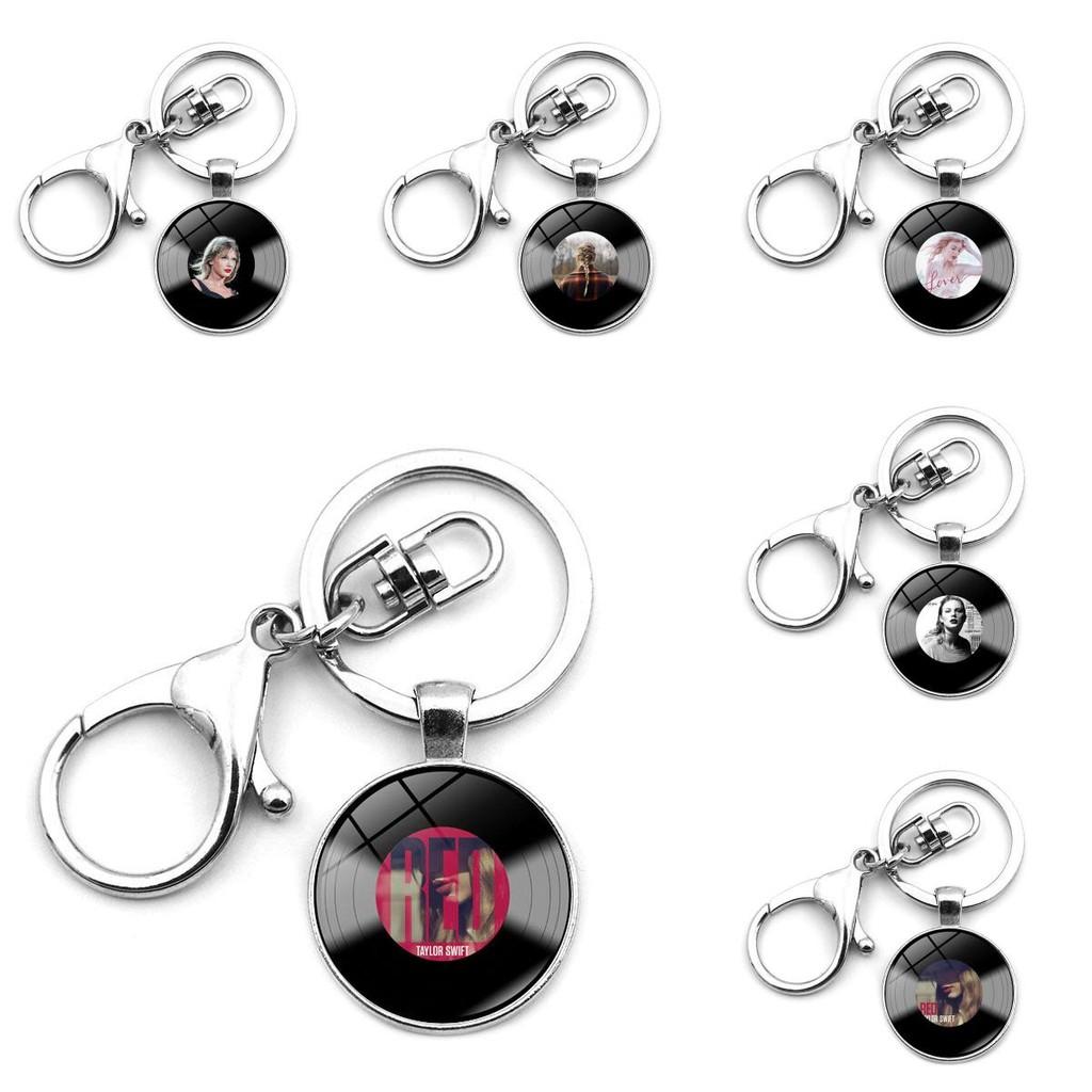 Eleganter Taylor Swift Schallplatten-Schlüsselanhänger Kreatives Geschenk Zinklegierung Modernes Schlichtes Design