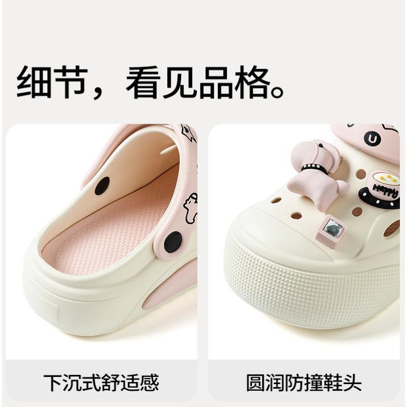 Women S Cute Pony Clogs Summer Thick Sole Non Slip Indoor Outdoor Sandals
