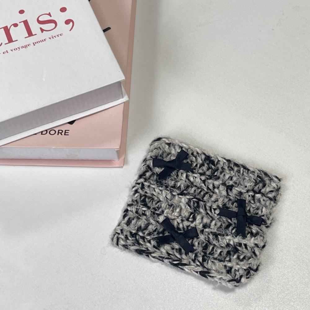 2Pcs Korean Knitted Coaster Blended Wool Table Place Mat Placemat Insulation Pads  Living Room