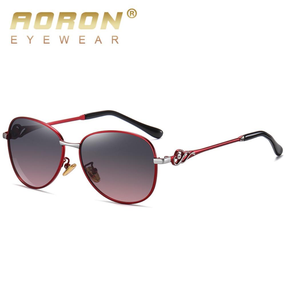 aoron Polarized Sunglasses European and American Two-color Sunglasses Women's Large-frame Sunglasses