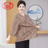 LangSha Plus Size Summer 3/4 Sleeve Blouse for Mid-Aged Women