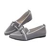 Women's Pointed Toe Bow Loafer Flats, Comfortable Non-Slip Moccasins, Plus Size Spring Fall Shoes