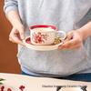 Elegant Retro Ceramic Coffee Cup and Saucer Set - Ideal Gift for Afternoon Tea