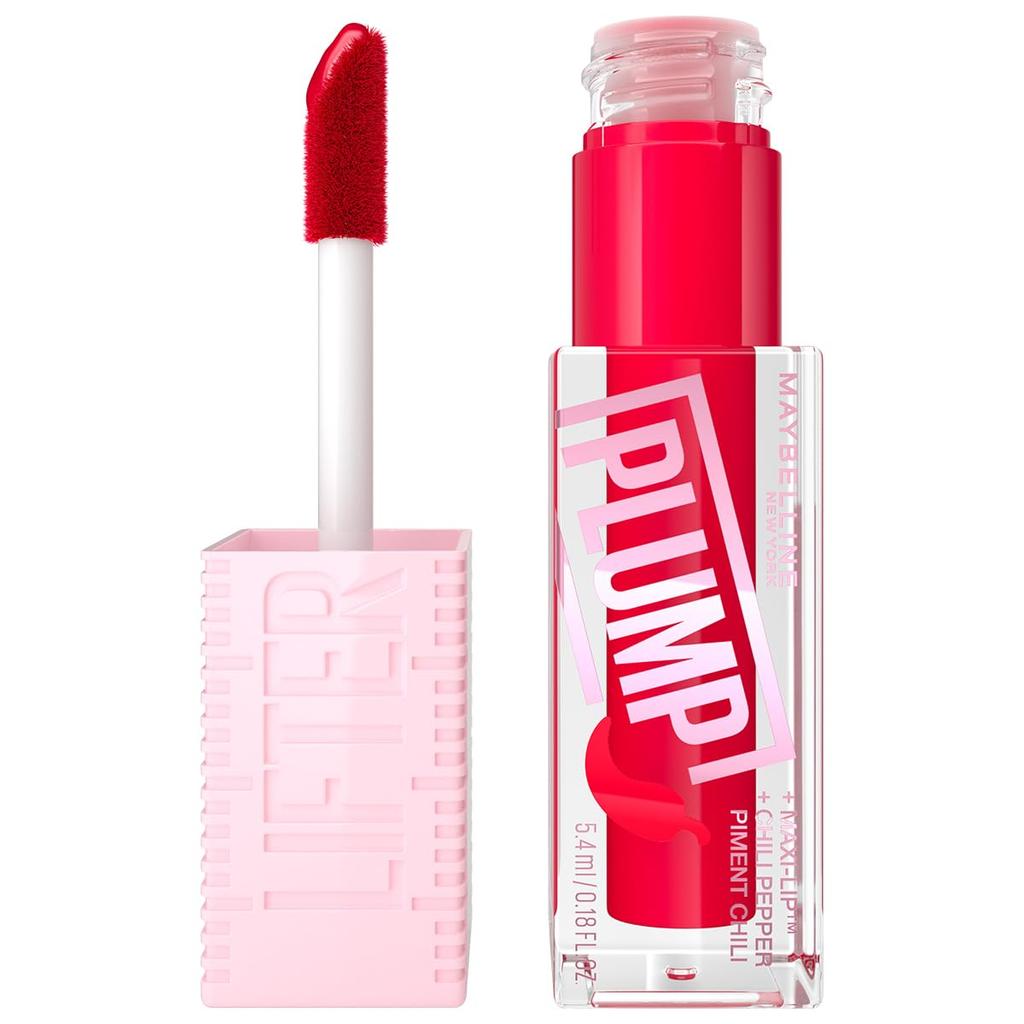 Maybelline New York Lifter Plump Lip Gloss Red Flag 5ml Hydrating Gloss With XL Wand For Instant Plump Effect And Long Lasting Shine