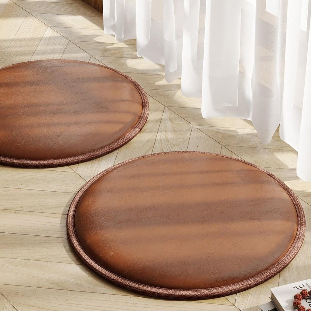 Round Leather Cooling Cushion Japanese Style Bay Window Pad Stool Pad Sitting Seat Pad Hotel