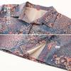 Elegant Floral Print Short-Sleeve Blouse for Elderly Women