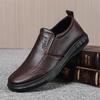 New men's business leather shoes one-pedal lazy shoes soft-soled dad driving shoes solid color versatile velvet casual shoes