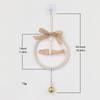 40cm Wooden Fish Bell Weaving Tapestry Wreath Bell Pendant Room Wall Hanging Wind Chimes Home Decoration
