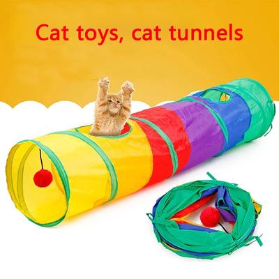 Practical Cat Tunnel Pet Tube Collapsible Play Toy Indoor Outdoor Kitty Puppy Toys for Puzzle Exercising Hiding Training