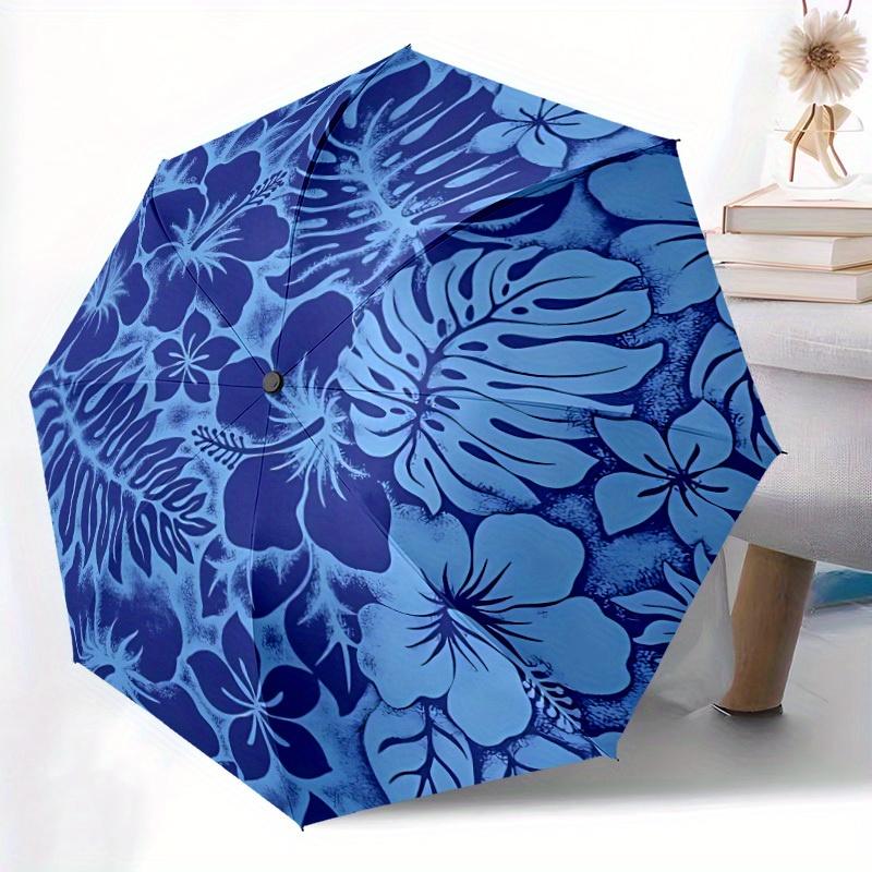 1pc Floral Pattern Automatic Open/Close Umbrella with One Touch Button,, Windproof Design   Lightweight Portable Umbrella for Women & Men6120