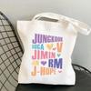 Korean Style Cartoon Print Tote Bag for Women Men Large Capacity Oxford Cloth Shoulder Crossbody Bag Fashionable Commute Backpack KTB