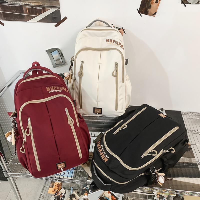 New Lightweight Fashion Leisure Backpack Junior High School Students' Schoolbags with High Value and Large Capacity Backpack