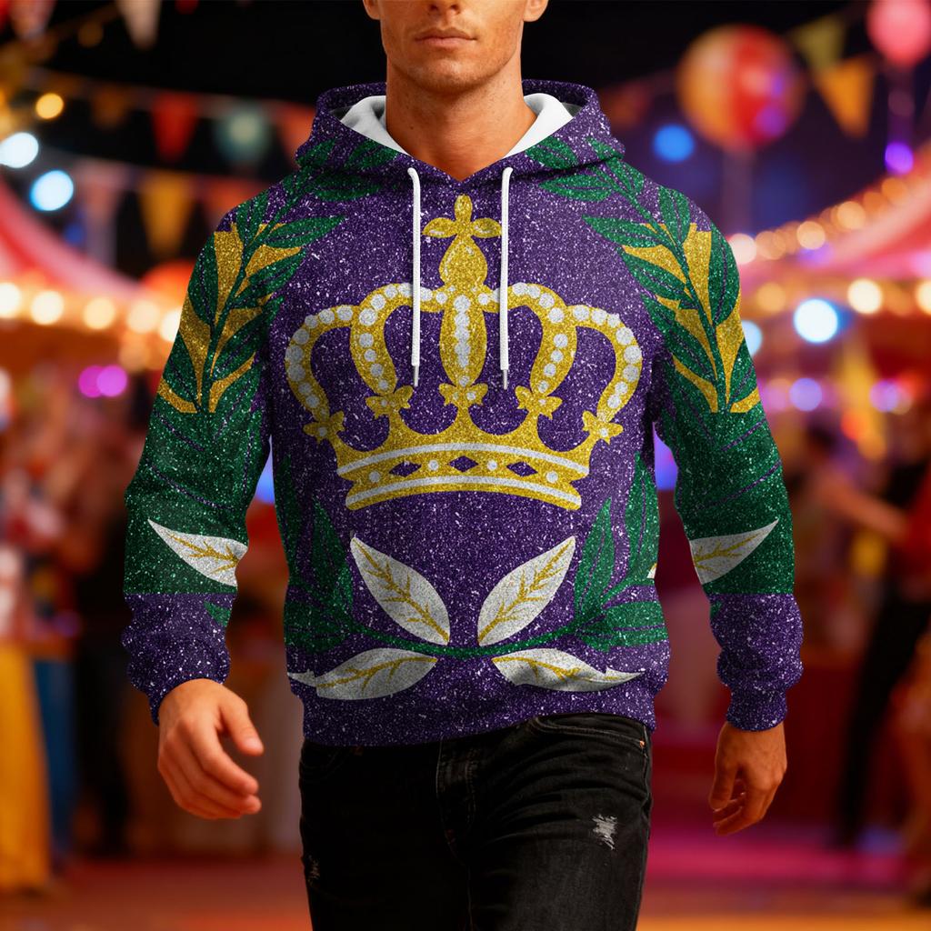 Men's Long-Sleeve Casual Hooded Sweatshirt