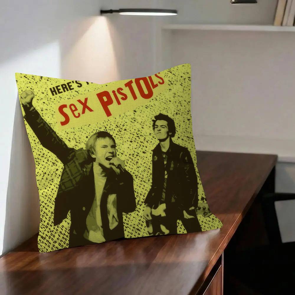 PUNKS SSex PPistolsS Cushion Pillowcase Toon Gift Cushion Cover Bedroom Home Sofa Chair Seat Decor Pillow Case