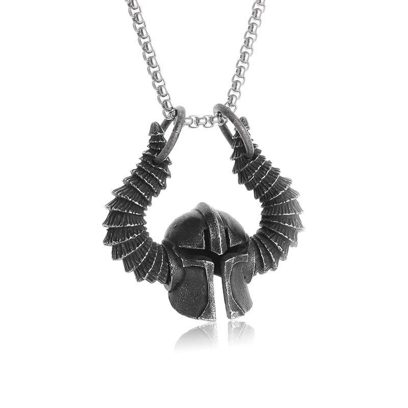 Collana con ciondolo a forma di testa di toro nordico punk retrò per uomo, gioielli classici con personalità animale