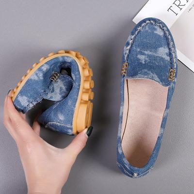 Scarpe Casual da Donna Primavera e Autunno Mocassini Piatti Scarpe da Donna Moda Antiscivolo Morbide Scarpe Piatte in Denim Zapatos De Mujer