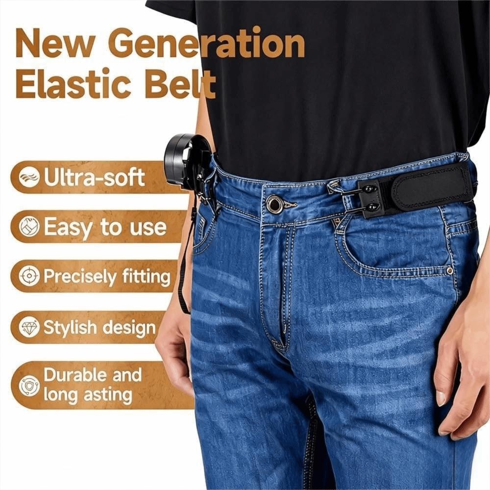 Ultra-Soft Elastic Buckleless Belt Adjustable Hook Hook Waist Belt Apparel Accessories