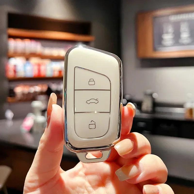 TPU Car Key Cover Remote Fobs Cases Protector Keychain Holder Auto Accessories For Chery EQ1 Little Ant New Energy QQ Ice Cream