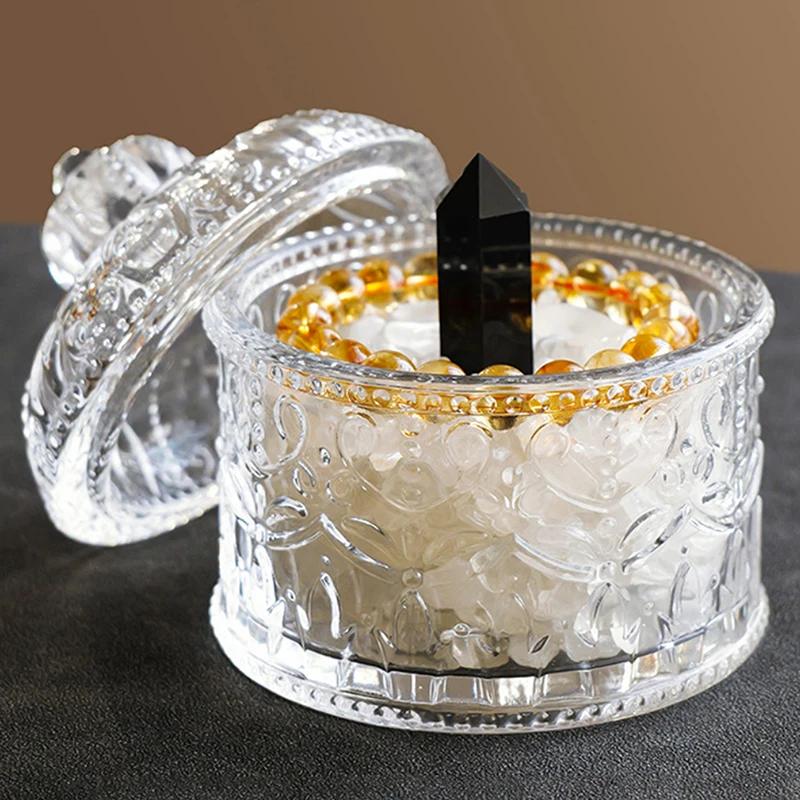 Barattolo di Vetro Trasparente Barattolo Portaoggetti Barattolo per Caramelle Matrimonio Barattolo per Cera Vetreria Con Coperchio Scatole per Gioielli Spot