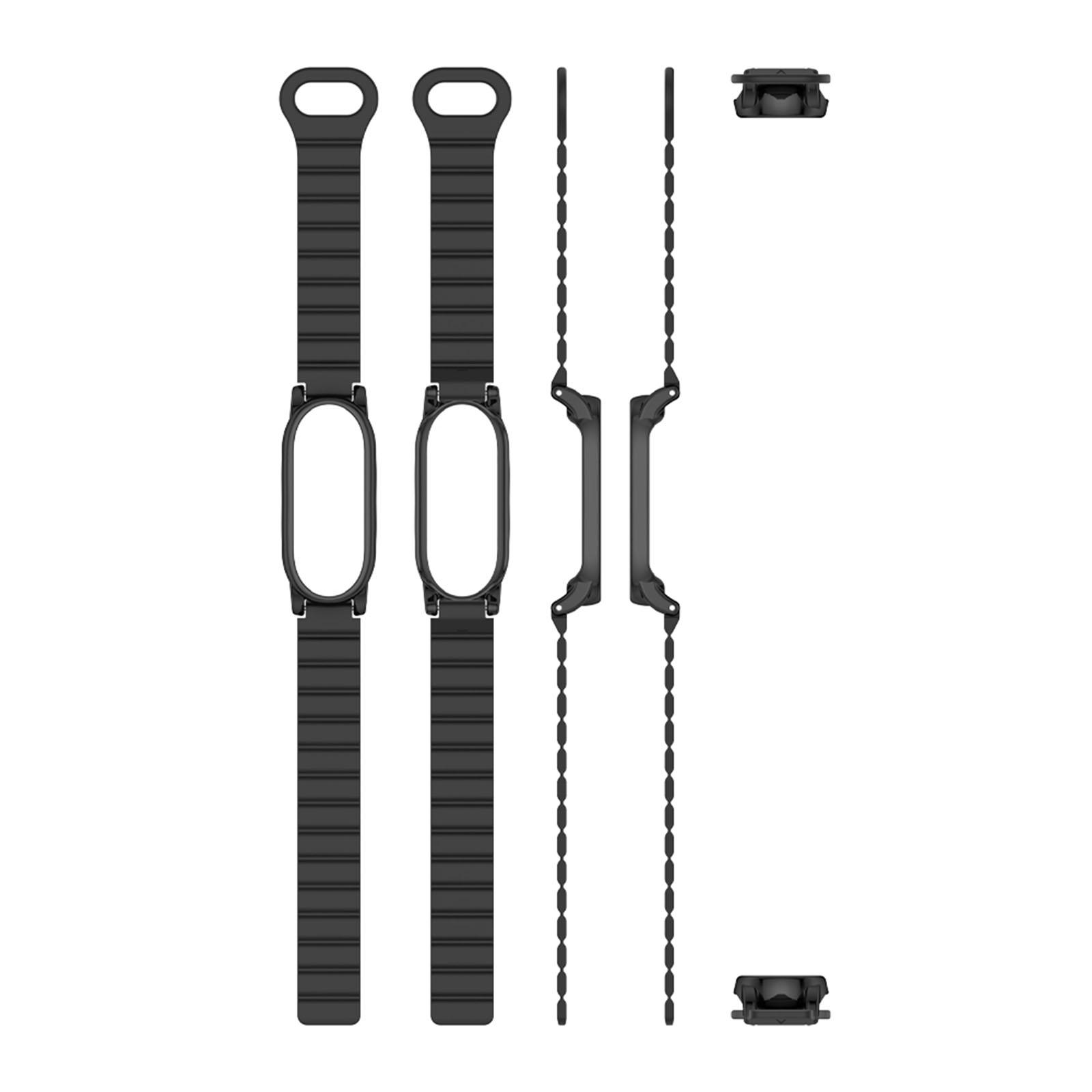 

Для PLAUD NotePin/NotePin S Диктофон Магнитный Силиконовый Ремешок для Часов Износостойкий Гибкий Защитный PC Чехол для Домашнего Офиса чёрный