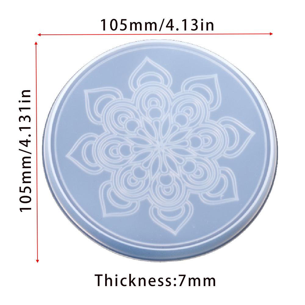 Transparent Coaster Silicone Mold Flower Tray Cup Mat Epoxy Resin Casting Mold Home Decoration For DIY Epoxy Resin Crafts Making