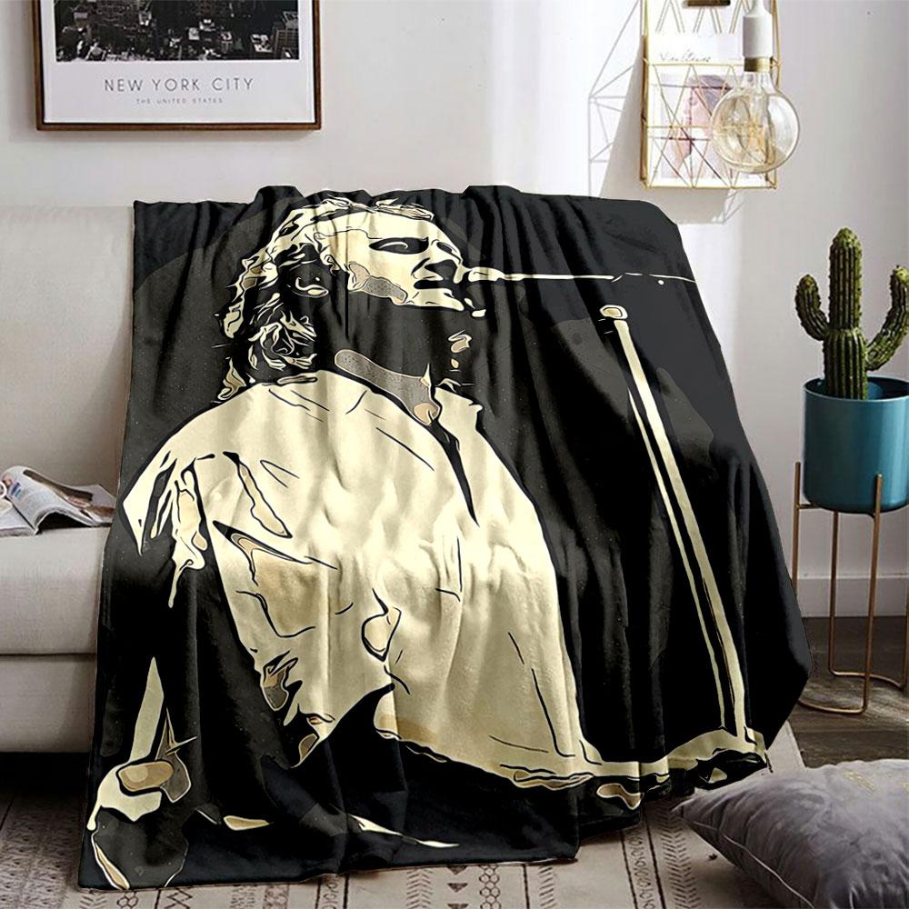 Singer Silhouette Illustration Blanket for all seasons blanket lunch break throw gift