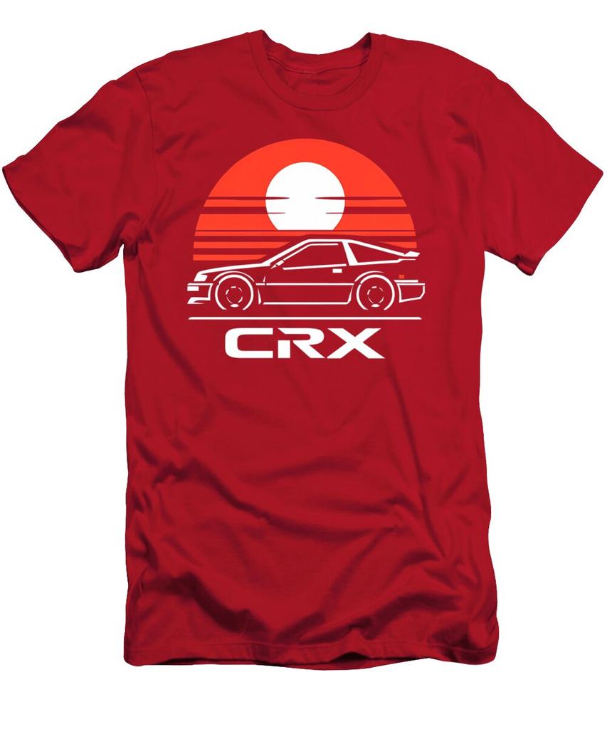 Honda Pánská a dámská trička Léto Nové CRX Závodní Motocyklové Jezdectví Offroad Nadšenci Krátký rukáv Retro Trendy Top