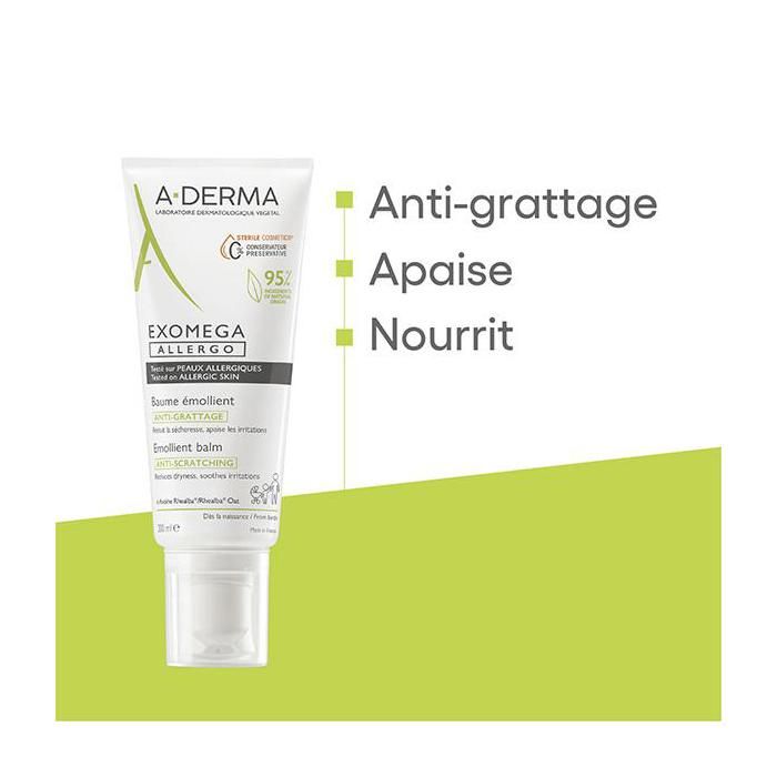 A-Derma Exomega Allergo Baume Émollient Anti-Grattage 200ml