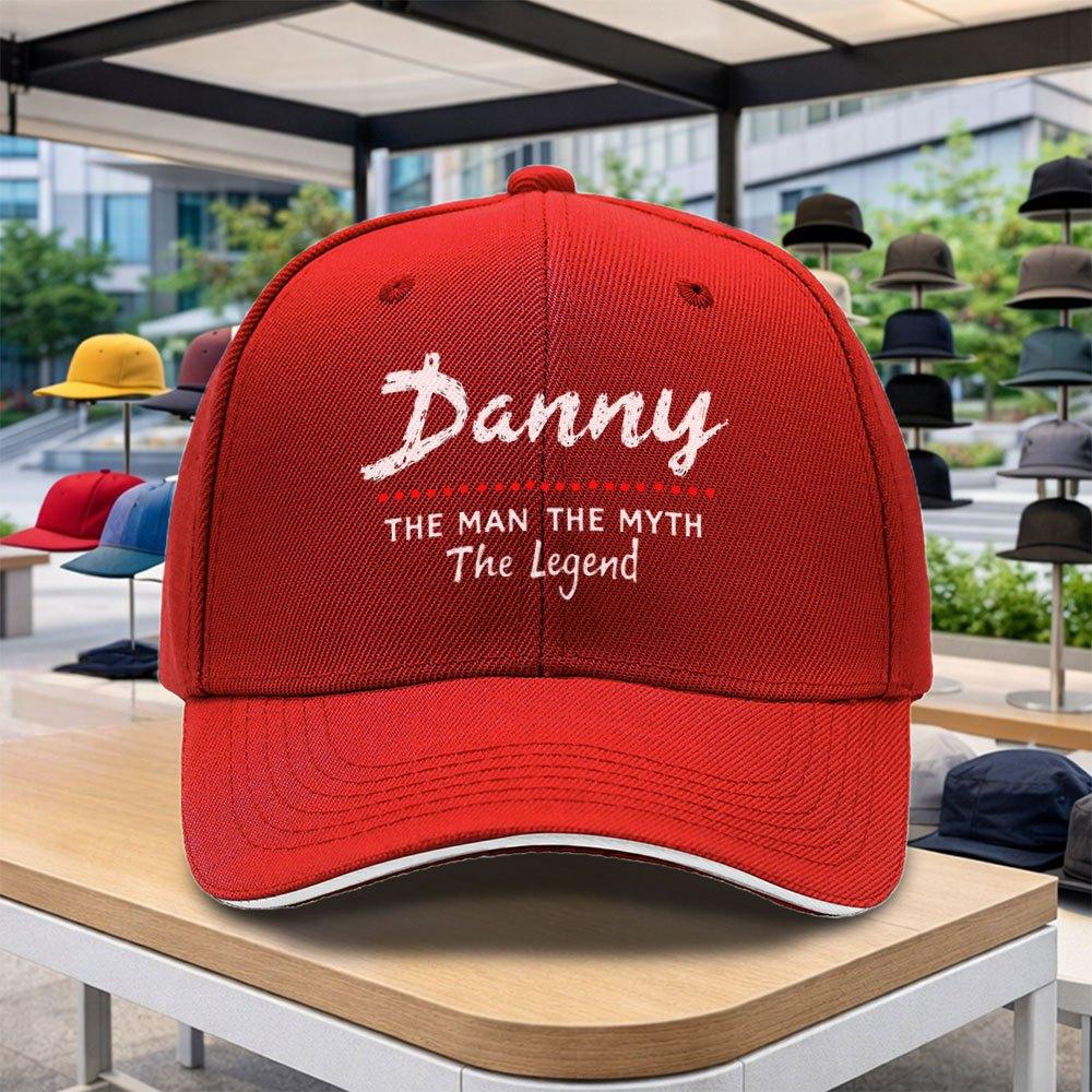 Danny Legend Text Adjustable Baseball Cap  Trendy Print Duckbill Cap for Outdoor Sports Camping Golf  Hip Hop