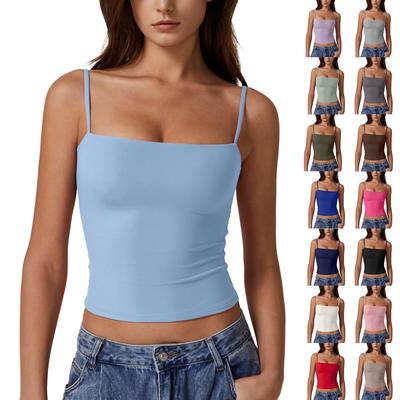 Women's Fashion Sleeveless Sexy Adjustable Small Camisole Colour Tank Top