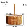 Pastoral Hand-Woven Rattan Willow Flower Basket Souvenir