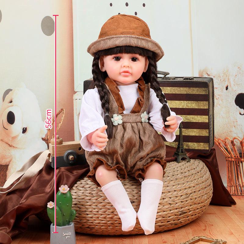 56cm Reborn Simulation Barbie Baby Doll Gift Set - Soft Gel Toy for Girls