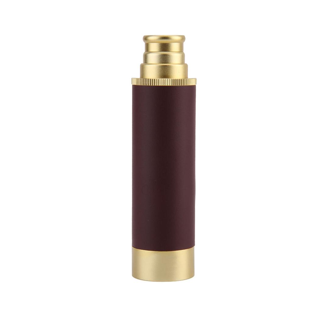 Retro Telescope Zoomable Spyglass Portable Handheld Telescope Vintage Monocular for Camping Boating