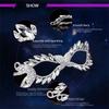 Rhinestone Rhinestone Face Mask Half Face Hollow Eye Mask Luxury Masquerade Mask  Wedding Party