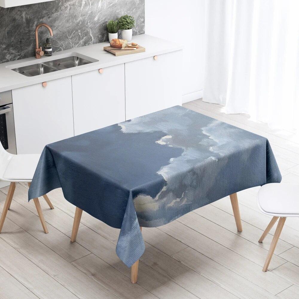 Cloud Feng Tablecloth Home Decoration Anti-fouling Waterproof Dining Table  Rectangular Kitchen Fireplace Countertop