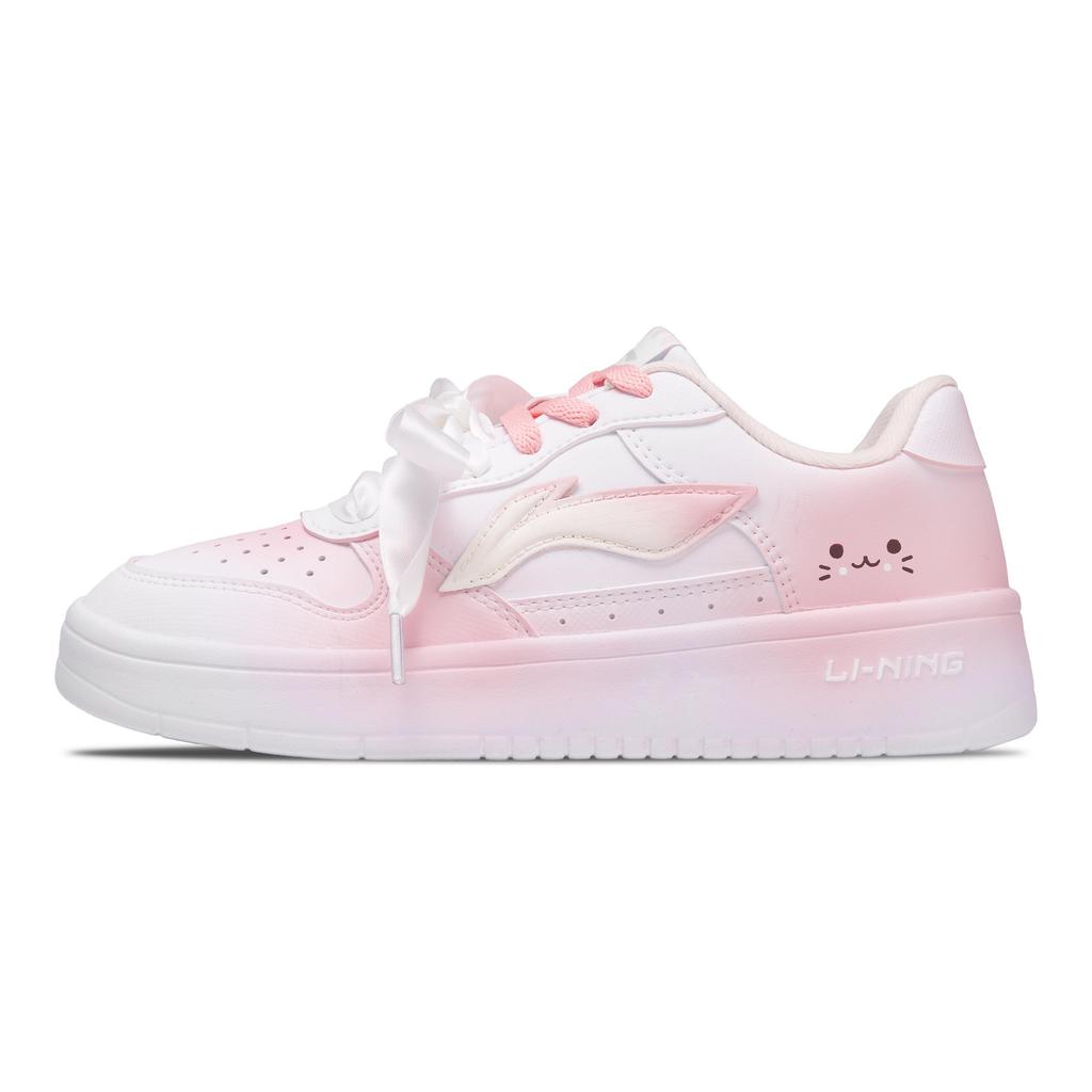 Li Ning Floating Boat Synthetic Leather Lightweight Low top Skateboard Shoes Women's AGCS420-6(Team2069-)
