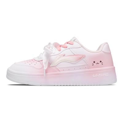 Li Ning Floating Boat Synthetic Leather Lightweight Low Top Skateboard Shoes Women's AGCS420-6(Team2069-)