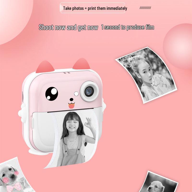 Children's Bluetooth HD Mini Polaroid Camera - Instant Print, Holiday Gift for Students
