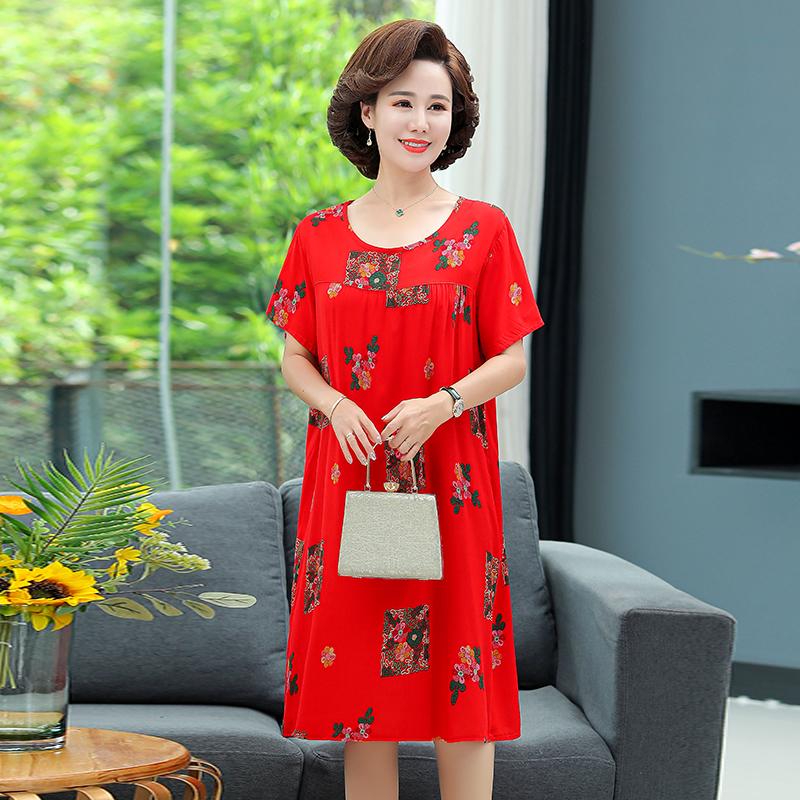 Summer Long Dresses Women Elegant Short Sleeve Oversize Loose Dress