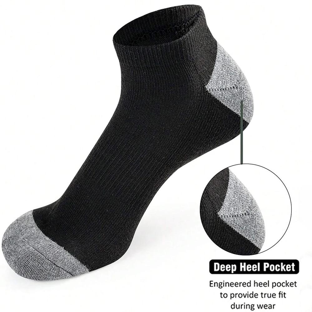 10 Pairs Of Comfortable Breathable Socks Sweat Absorbing Odor Proof Low Cut Solid Color Socks Suitable For Outdoor Activities