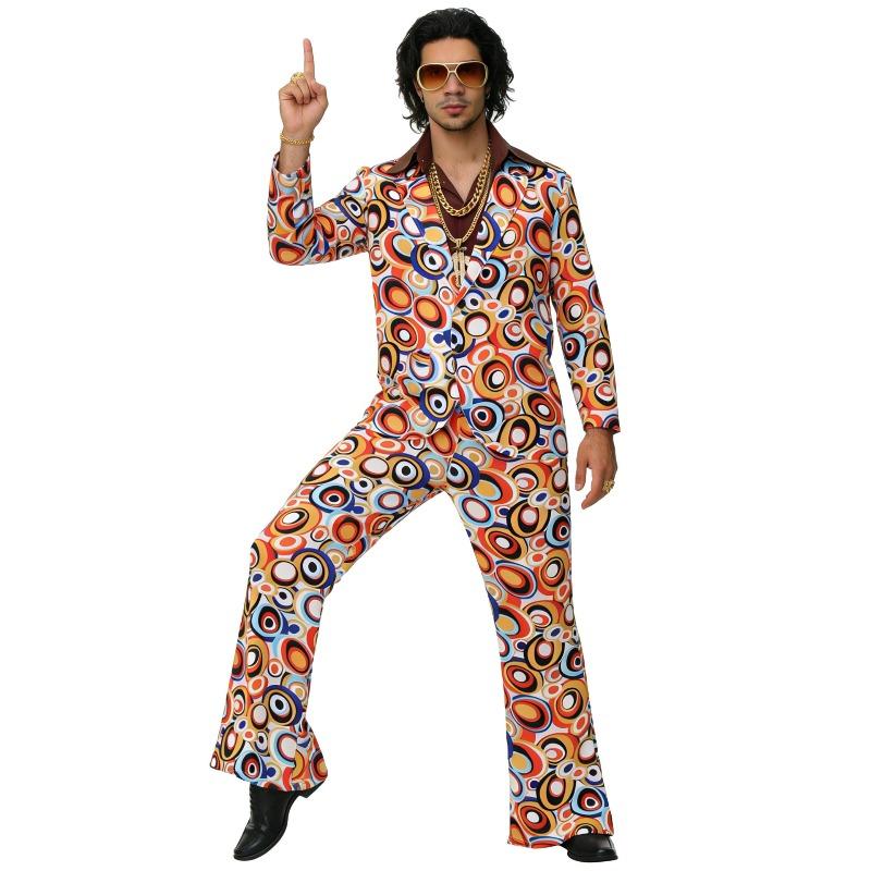 Kostým starého disco páru potisk kostým hippie party kostým