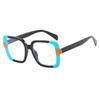 Color Matching Personalized Women's Fashion Glasses Transparent Lenses Retro Trend Suitable for Daily Travel Accessories